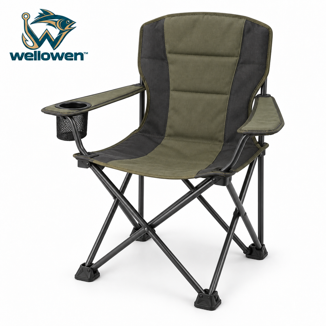 wellowen™ Folding Fishing Chair with Cup Holder