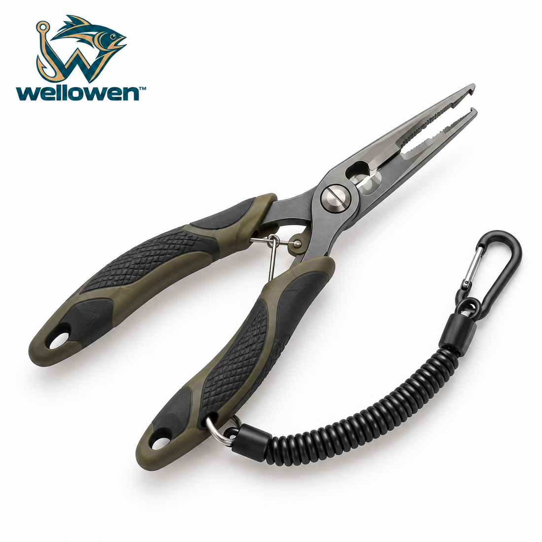 wellowen™ Fishing Pliers with Coiled Lanyard