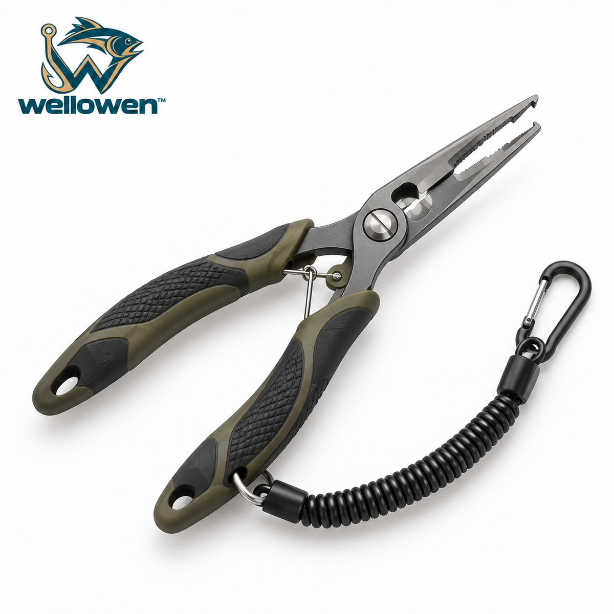 wellowen™ Fishing Pliers with Coiled Lanyard