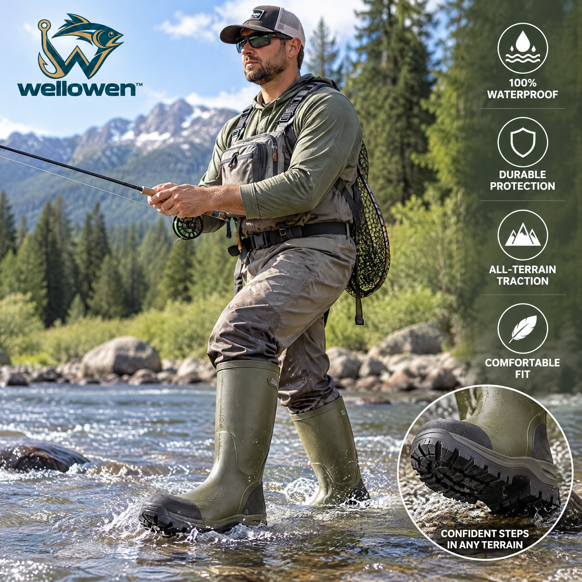 wellowen™ Tall Outdoor Fishing Boots