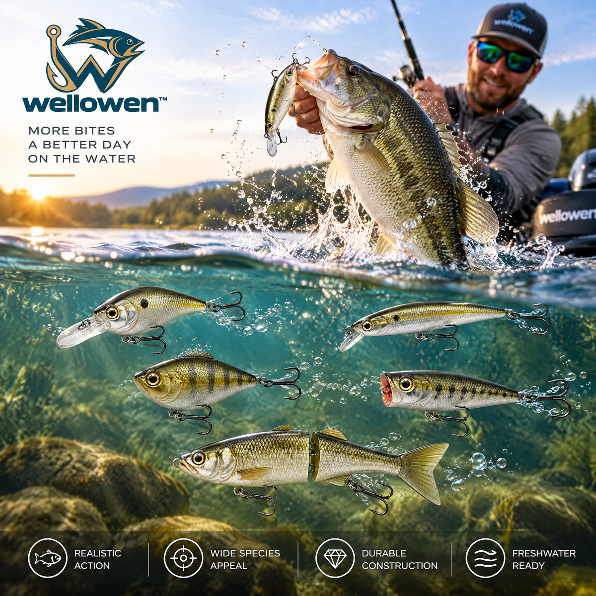wellowen™ Hard Bait Assortment, 5-Piece