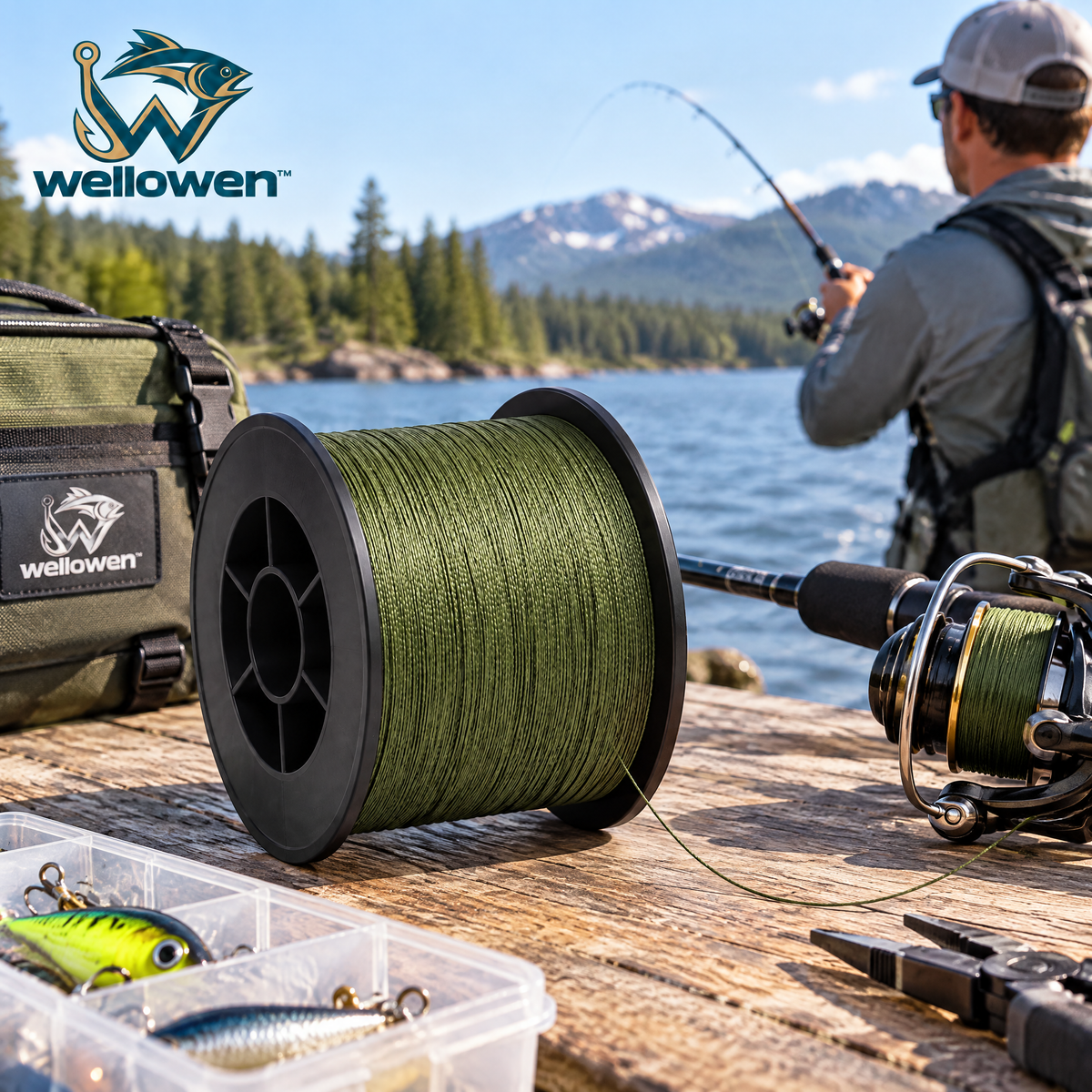 wellowen™ Green Braided Fishing Line