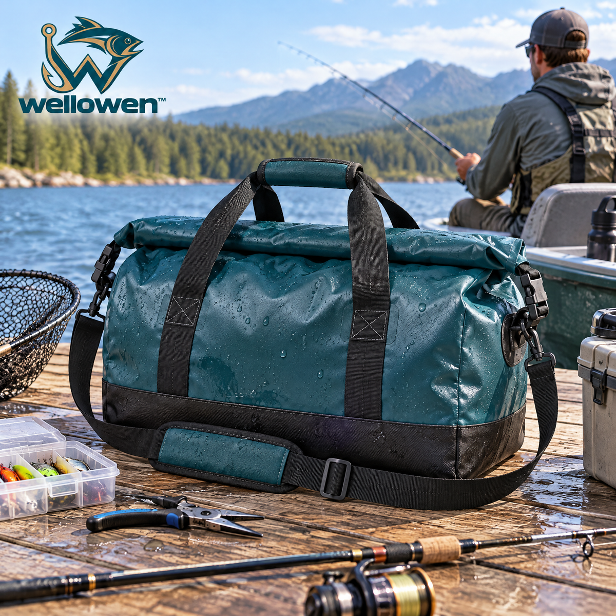 wellowen™ Roll-Top Fishing Gear Duffel