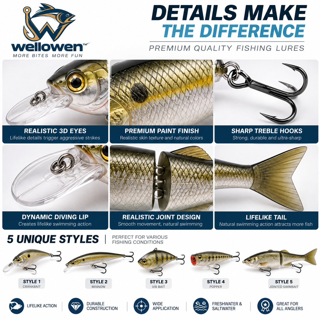 wellowen™ Hard Bait Assortment, 5-Piece