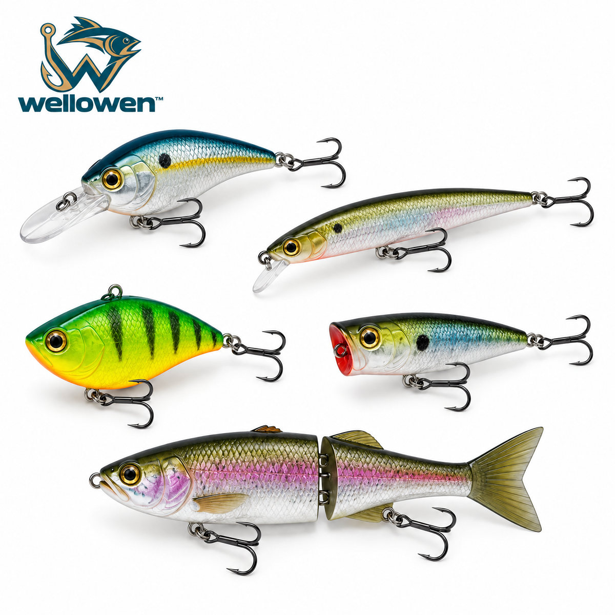 wellowen™ Hard Bait Assortment, 5-Piece
